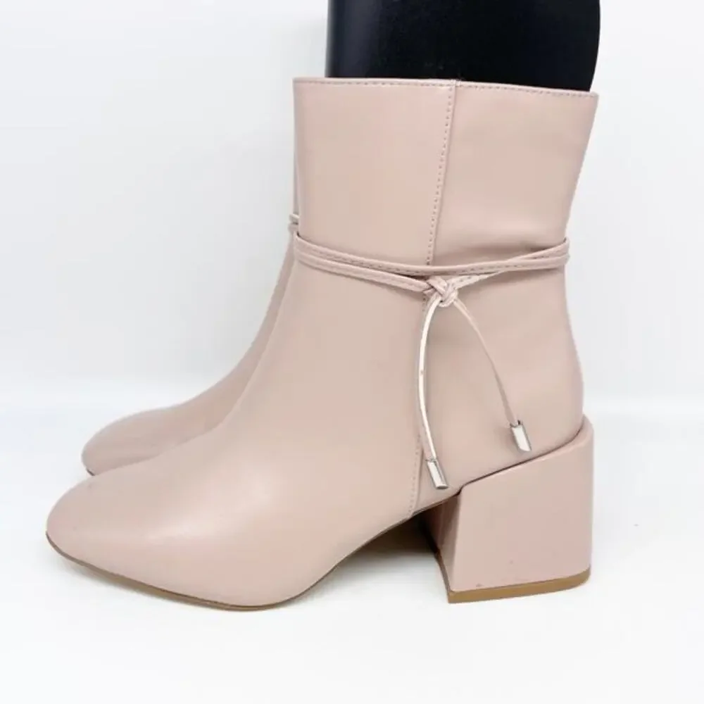 Journee Collection Women's‎ Beverley Block Heel Booties Light Pink Size 8
